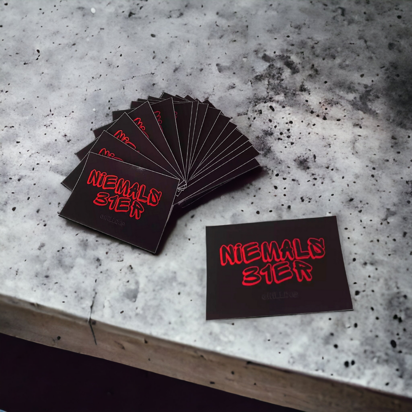 "Niemals 31er" Sticker 15 Stk. (schwarz/rot)