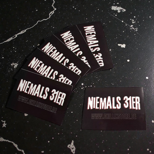"Niemals 31er" Sticker 15 Stk. (schwarz/weiß) "chillixstore.de"