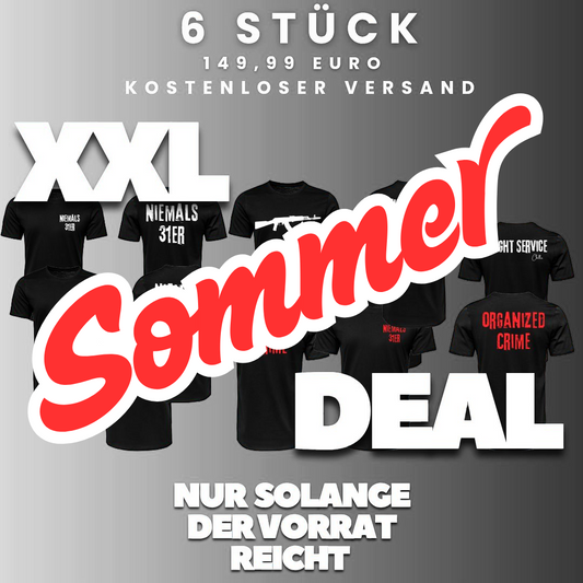 ☀️XXL Sommer Deal - 6 T-Shirts