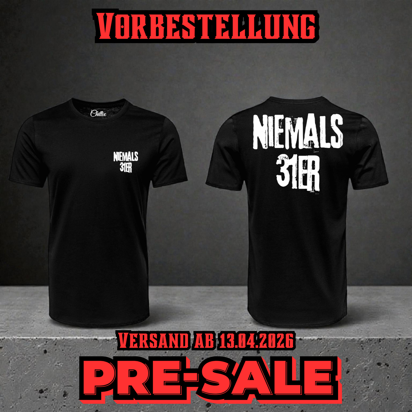 "Niemals 31er" T-Shirt (schwarz) - 2024
