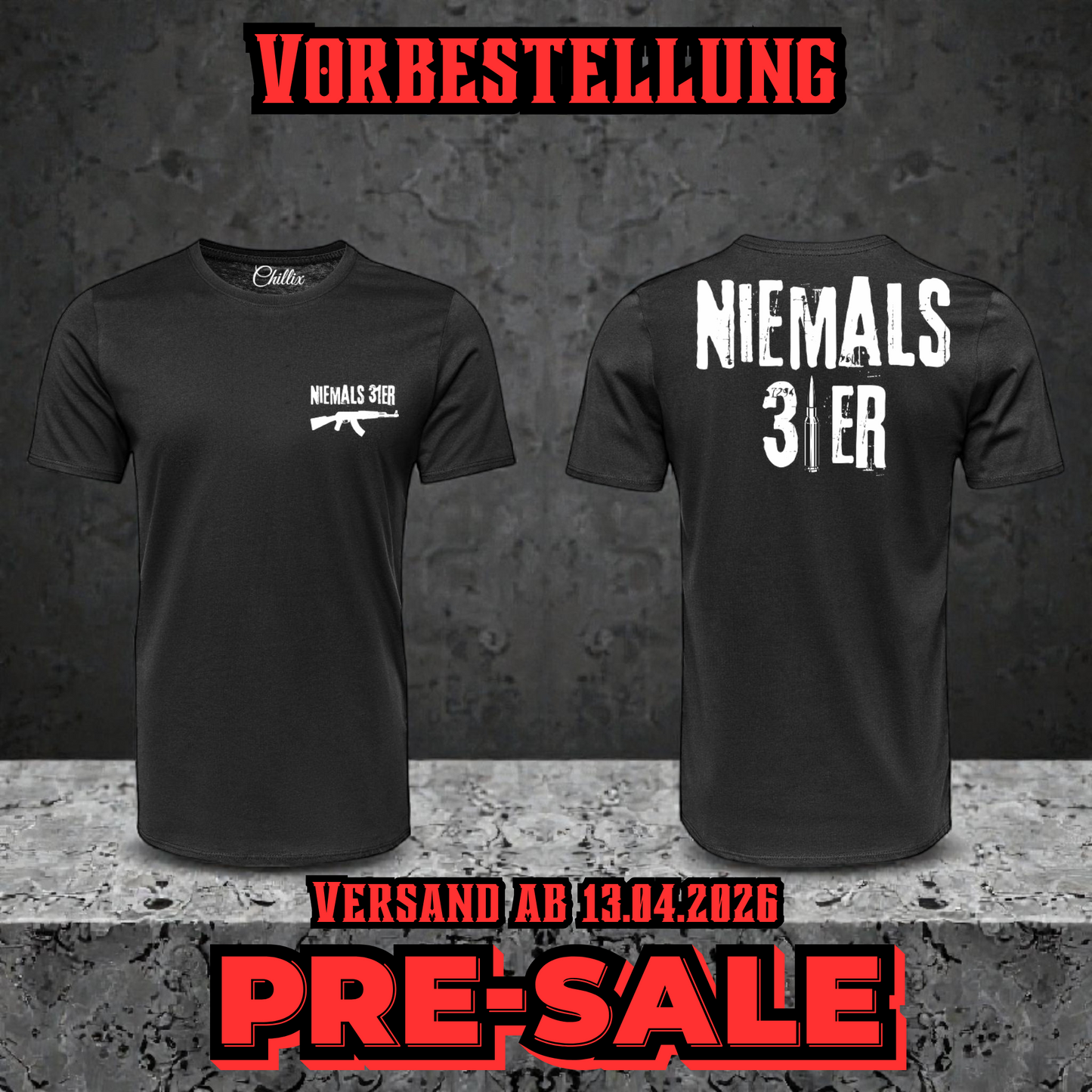 "Niemals 31er" T-Shirt (schwarz)
