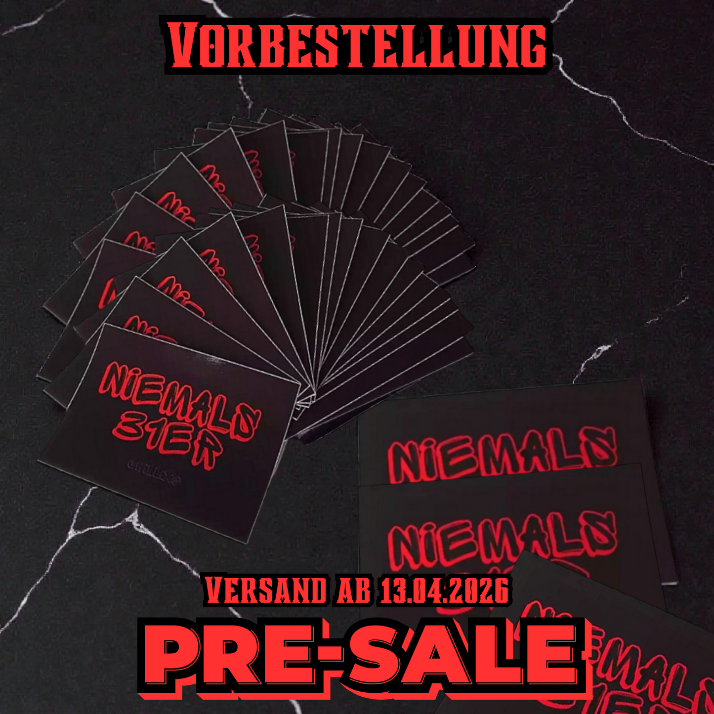 "Niemals 31er" Sticker 15 Stk. (schwarz/rot)